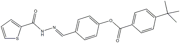 4-[2-(2-thienylcarbonyl)carbohydrazonoyl]phenyl 4-tert-butylbenzoate Structure