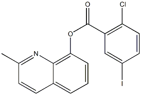2-methyl-8-quinolinyl 2-chloro-5-iodobenzoate Structure