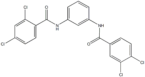 2,4-dichloro-N-{3-[(3,4-dichlorobenzoyl)amino]phenyl}benzamide Structure