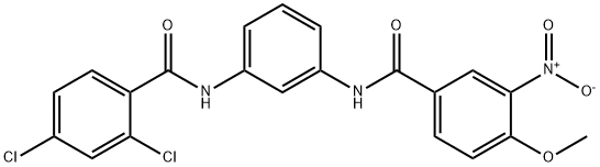 2,4-dichloro-N-[3-({3-nitro-4-methoxybenzoyl}amino)phenyl]benzamide Structure