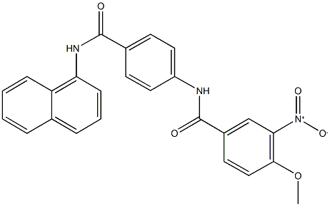 3-nitro-4-methoxy-N-{4-[(1-naphthylamino)carbonyl]phenyl}benzamide Structure