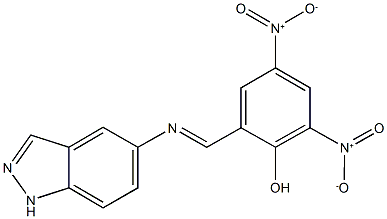 2,4-bisnitro-6-[(1H-indazol-5-ylimino)methyl]phenol,328910-62-9,结构式