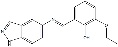 2-ethoxy-6-[(1H-indazol-5-ylimino)methyl]phenol Struktur