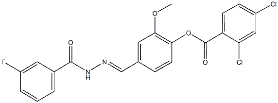 4-[2-(3-fluorobenzoyl)carbohydrazonoyl]-2-methoxyphenyl 2,4-dichlorobenzoate,328916-94-5,结构式