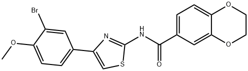 328950-98-7 N-[4-(3-bromo-4-methoxyphenyl)-1,3-thiazol-2-yl]-2,3-dihydro-1,4-benzodioxine-6-carboxamide