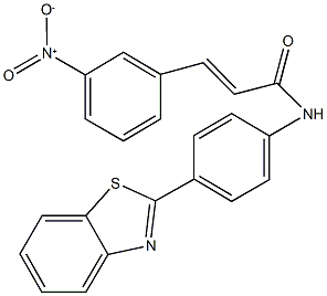 N-[4-(1,3-benzothiazol-2-yl)phenyl]-3-{3-nitrophenyl}acrylamide Structure