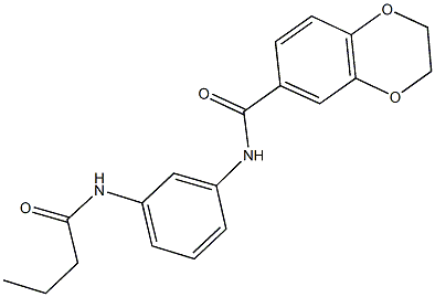 N-[3-(butyrylamino)phenyl]-2,3-dihydro-1,4-benzodioxine-6-carboxamide Structure