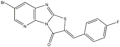 7-bromo-2-(4-fluorobenzylidene)[1,3]thiazolo[2',3':2,3]imidazo[4,5-b]pyridin-3(2H)-one,328962-44-3,结构式
