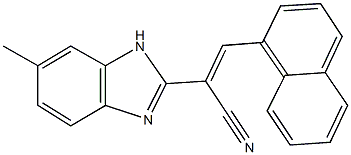 2-(6-methyl-1H-benzimidazol-2-yl)-3-(1-naphthyl)acrylonitrile Structure