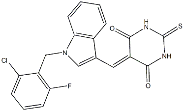 5-{[1-(2-chloro-6-fluorobenzyl)-1H-indol-3-yl]methylene}-2-thioxodihydro-4,6(1H,5H)-pyrimidinedione|