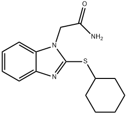 2-[2-(cyclohexylsulfanyl)-1H-benzimidazol-1-yl]acetamide 结构式