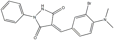 4-[3-bromo-4-(dimethylamino)benzylidene]-1-phenyl-3,5-pyrazolidinedione Structure