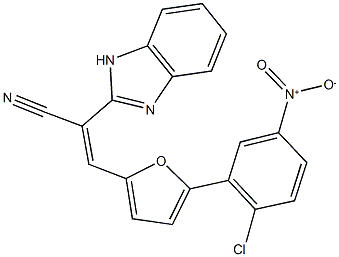 2-(1H-benzimidazol-2-yl)-3-(5-{2-chloro-5-nitrophenyl}-2-furyl)acrylonitrile|