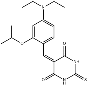 5-[4-(diethylamino)-2-isopropoxybenzylidene]-2-thioxodihydro-4,6(1H,5H)-pyrimidinedione Structure
