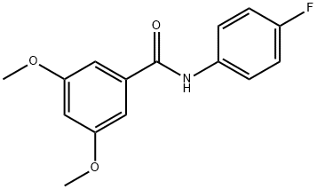 N-(4-fluorophenyl)-3,5-dimethoxybenzamide Struktur