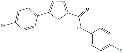 5-(4-bromophenyl)-N-(4-fluorophenyl)-2-furamide 化学構造式