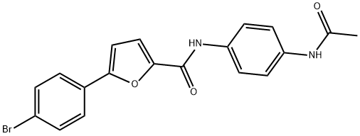 N-[4-(acetylamino)phenyl]-5-(4-bromophenyl)-2-furamide Struktur