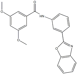 N-[3-(1,3-benzoxazol-2-yl)phenyl]-3,5-dimethoxybenzamide Struktur