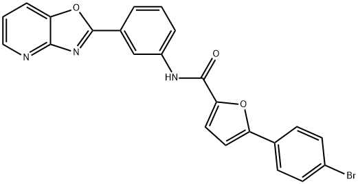 5-(4-bromophenyl)-N-(3-[1,3]oxazolo[4,5-b]pyridin-2-ylphenyl)-2-furamide,328976-75-6,结构式