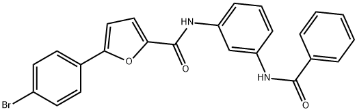 N-[3-(benzoylamino)phenyl]-5-(4-bromophenyl)-2-furamide Struktur