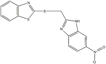 2-[({6-nitro-1H-benzimidazol-2-yl}methyl)sulfanyl]-1,3-benzothiazole Structure