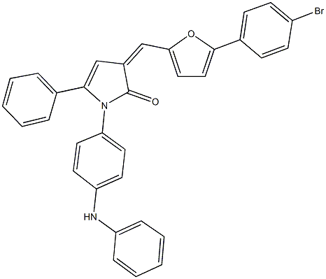 1-(4-anilinophenyl)-3-{[5-(4-bromophenyl)-2-furyl]methylene}-5-phenyl-1,3-dihydro-2H-pyrrol-2-one|