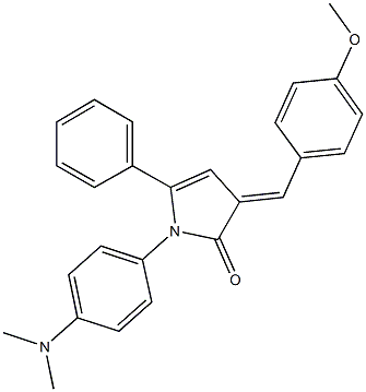 1-[4-(dimethylamino)phenyl]-3-(4-methoxybenzylidene)-5-phenyl-1,3-dihydro-2H-pyrrol-2-one 结构式