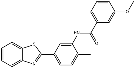 N-[5-(1,3-benzothiazol-2-yl)-2-methylphenyl]-3-methoxybenzamide,329002-77-9,结构式