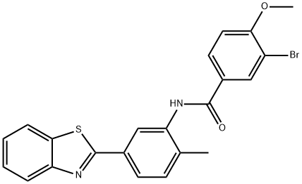 N-[5-(1,3-benzothiazol-2-yl)-2-methylphenyl]-3-bromo-4-methoxybenzamide Struktur