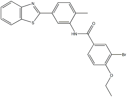 N-[5-(1,3-benzothiazol-2-yl)-2-methylphenyl]-3-bromo-4-ethoxybenzamide Struktur