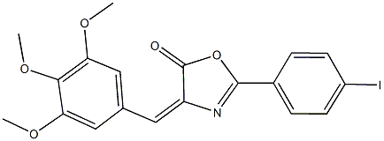 2-(4-iodophenyl)-4-(3,4,5-trimethoxybenzylidene)-1,3-oxazol-5(4H)-one Structure