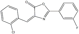 4-(2-chlorobenzylidene)-2-(3-fluorophenyl)-1,3-oxazol-5(4H)-one,329021-66-1,结构式