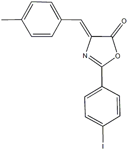2-(4-iodophenyl)-4-(4-methylbenzylidene)-1,3-oxazol-5(4H)-one,329022-90-4,结构式