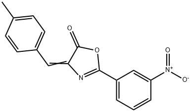 2-{3-nitrophenyl}-4-(4-methylbenzylidene)-1,3-oxazol-5(4H)-one 结构式