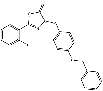 4-[4-(benzyloxy)benzylidene]-2-(2-chlorophenyl)-1,3-oxazol-5(4H)-one 化学構造式