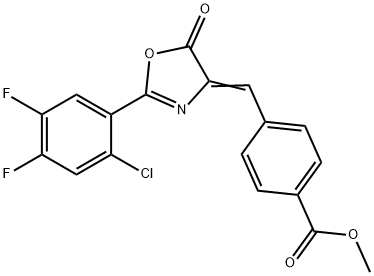 methyl 4-[(2-(2-chloro-4,5-difluorophenyl)-5-oxo-1,3-oxazol-4(5H)-ylidene)methyl]benzoate Structure