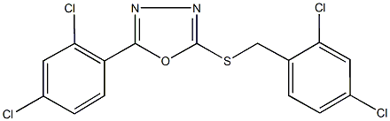 (2,4-dichlorophenyl)methyl 5-(2,4-dichlorophenyl)-1,3,4-oxadiazol-2-yl sulfide Structure