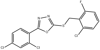 (2-chloro-6-fluorophenyl)methyl 5-(2,4-dichlorophenyl)-1,3,4-oxadiazol-2-yl sulfide,329023-85-0,结构式