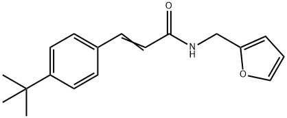 3-(4-tert-butylphenyl)-N-(2-furylmethyl)acrylamide 结构式