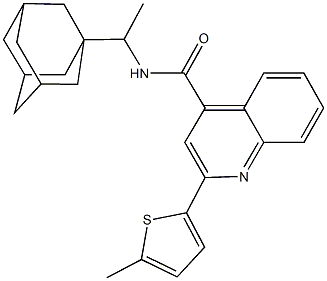 N-[1-(1-adamantyl)ethyl]-2-(5-methyl-2-thienyl)-4-quinolinecarboxamide 结构式