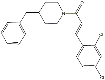 4-benzyl-1-[3-(2,4-dichlorophenyl)acryloyl]piperidine 结构式