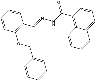 N'-[2-(benzyloxy)benzylidene]-1-naphthohydrazide Struktur