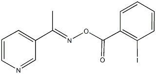 1-(3-pyridinyl)ethanone O-(2-iodobenzoyl)oxime Structure