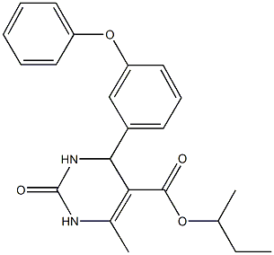 sec-butyl 6-methyl-2-oxo-4-(3-phenoxyphenyl)-1,2,3,4-tetrahydro-5-pyrimidinecarboxylate Structure