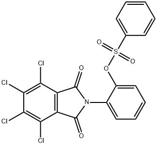 2-(4,5,6,7-tetrachloro-1,3-dioxo-1,3-dihydro-2H-isoindol-2-yl)phenyl benzenesulfonate Structure