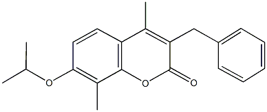 3-benzyl-7-isopropoxy-4,8-dimethyl-2H-chromen-2-one,329049-68-5,结构式