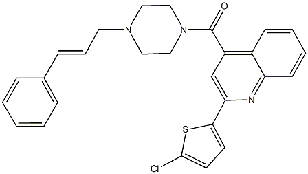 2-(5-chloro-2-thienyl)-4-[(4-cinnamyl-1-piperazinyl)carbonyl]quinoline 结构式