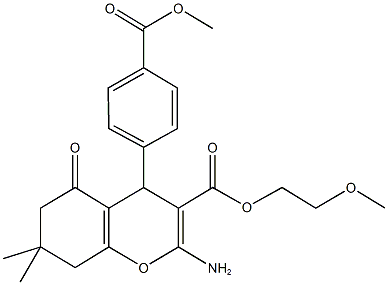 329057-47-8 2-methoxyethyl 2-amino-4-[4-(methoxycarbonyl)phenyl]-7,7-dimethyl-5-oxo-5,6,7,8-tetrahydro-4H-chromene-3-carboxylate