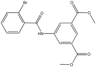 dimethyl 5-[(2-bromobenzoyl)amino]isophthalate 结构式