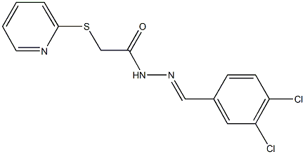 N'-(3,4-dichlorobenzylidene)-2-(2-pyridinylsulfanyl)acetohydrazide,329062-38-6,结构式